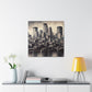 "Twilight Tapestry: Urban Hues" - Canvas