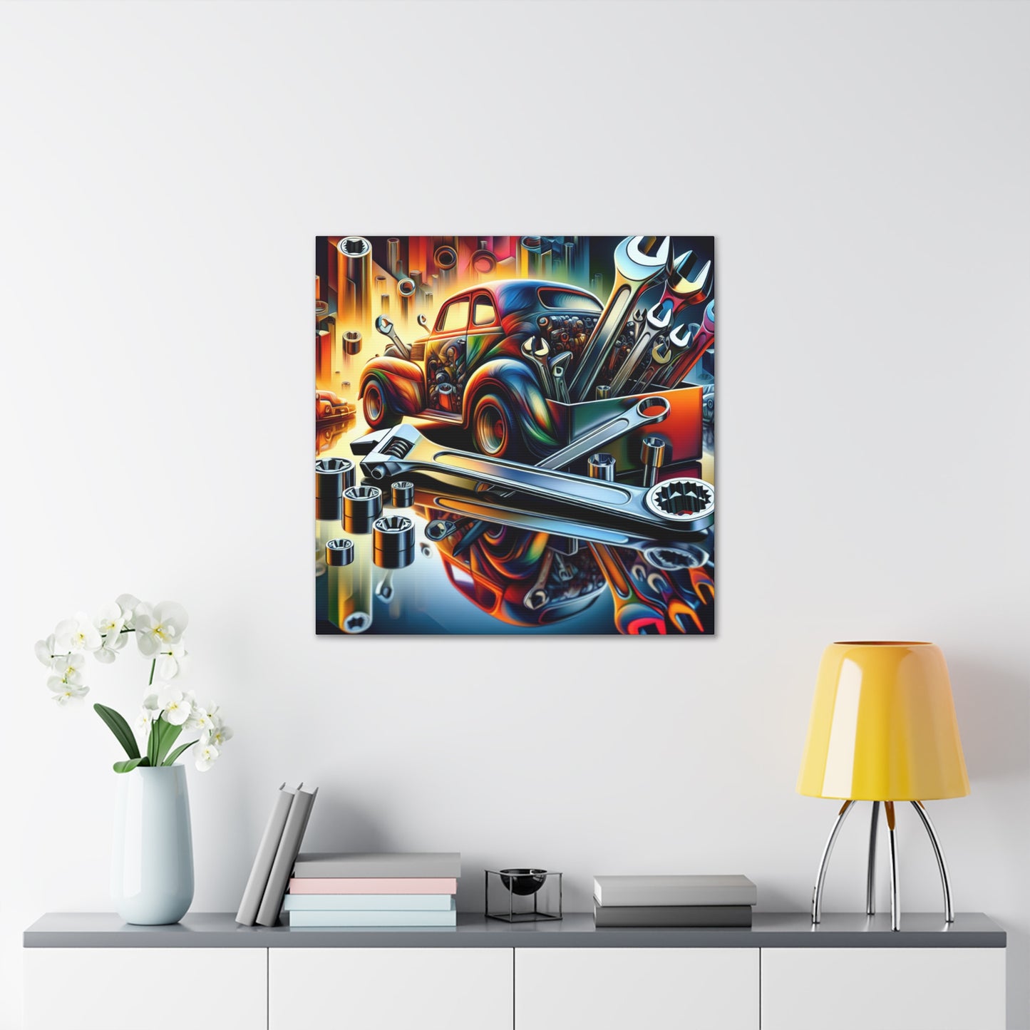 "Industrial Assemblage Awakening" - Canvas