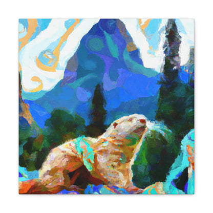 Otter in Impressionism - Canvas