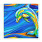 "Dolphin in Fauvist Hues" - Canvas