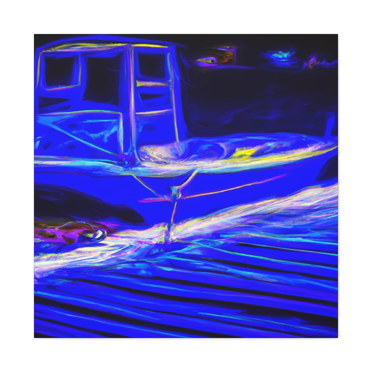 "The Graceful Pontoon Boat" - Canvas