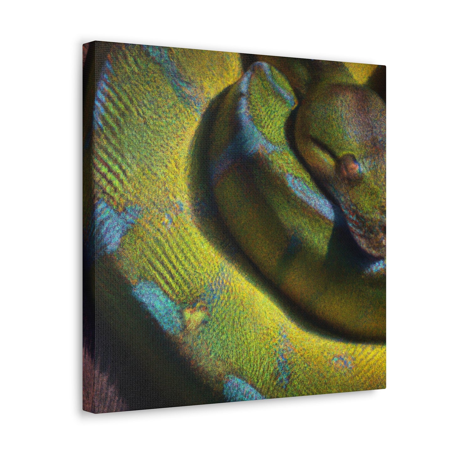 "Green Tree Python Shine" - Canvas