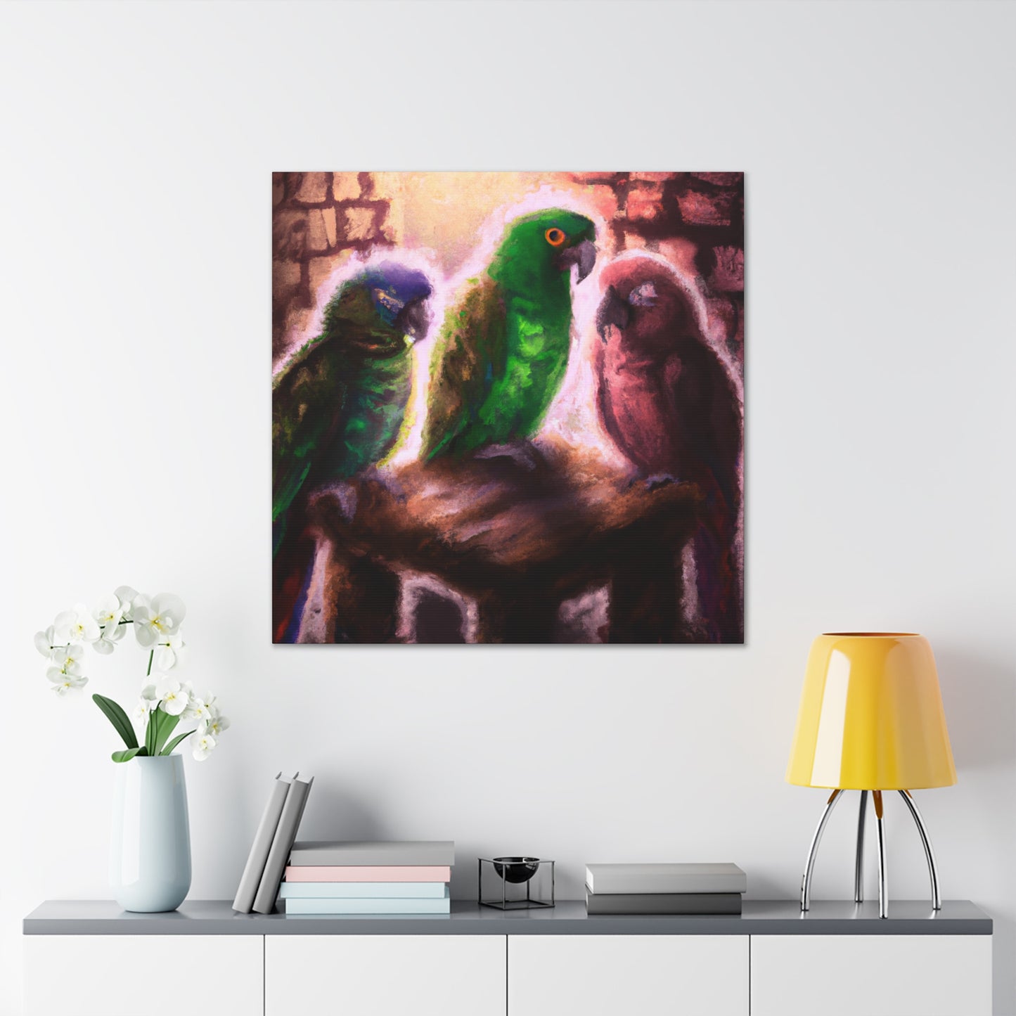 Parrots in Nebulae - Canvas