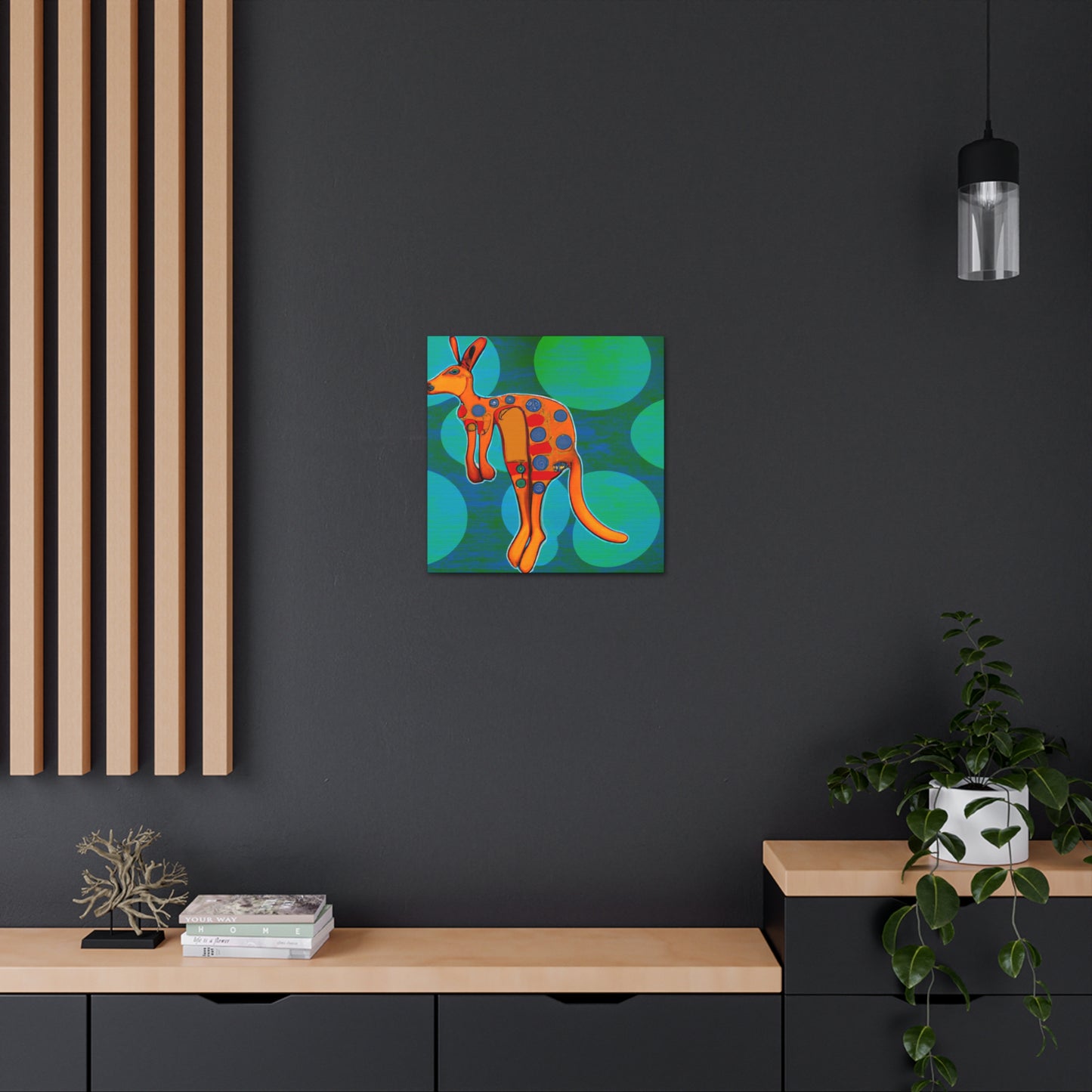 Kangaroo in Abstract - Canvas