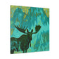 Moose in Expressionism - Canvas