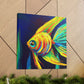 "Angelfish Dreaming Blue" - Canvas