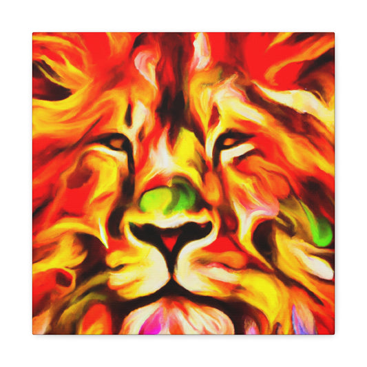 Majestic Roaring Lion - Canvas