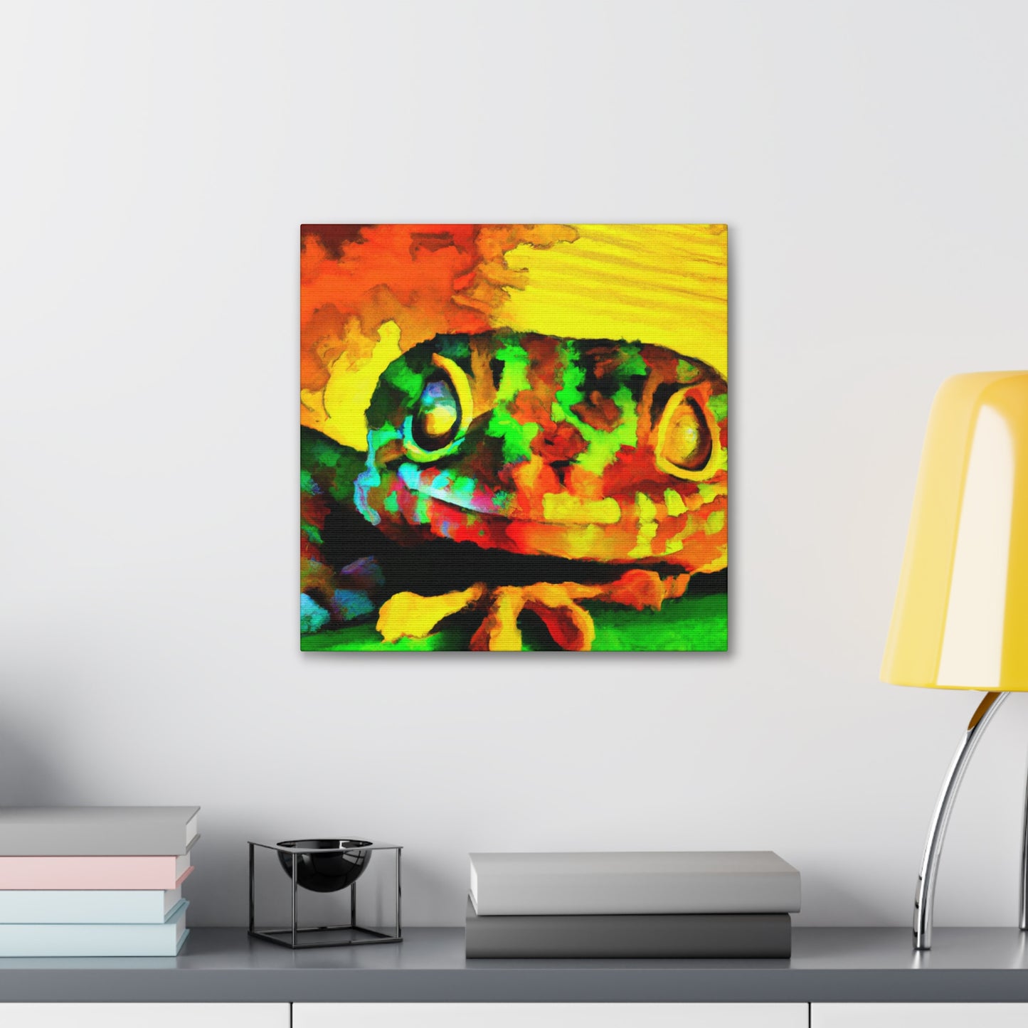 Gecko in Sunset Glow - Canvas