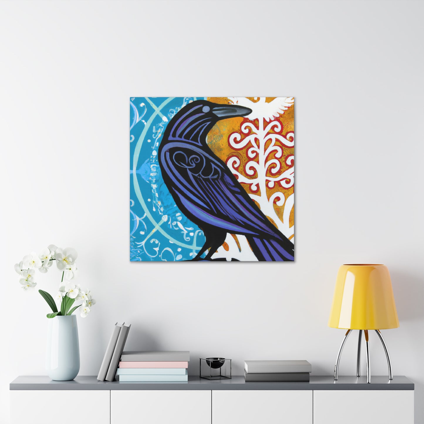 American Crow Mural - Canvas