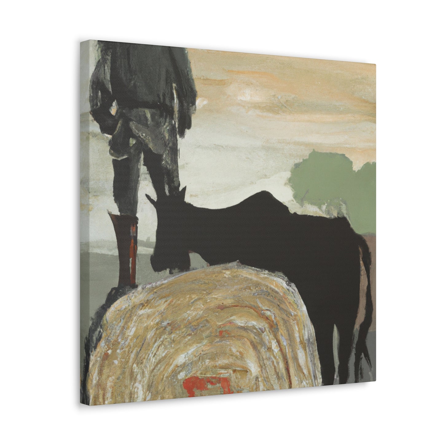 "Hay Bale Mosaic Dream" - Canvas