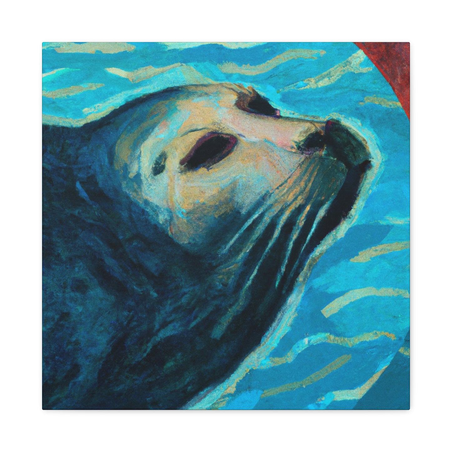 "Seal in Art Deco" - Canvas