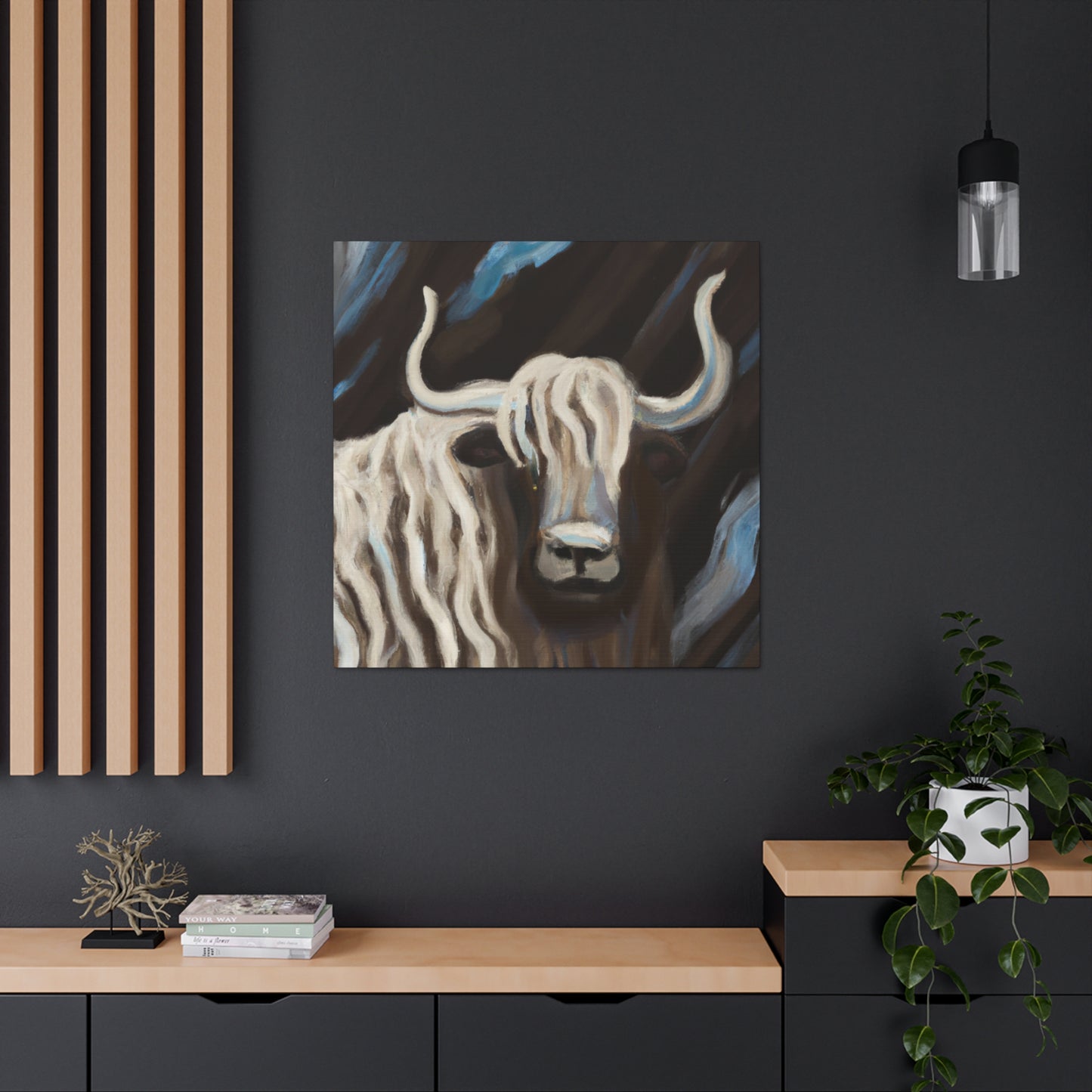 Yaks in Abstract Chaos - Canvas