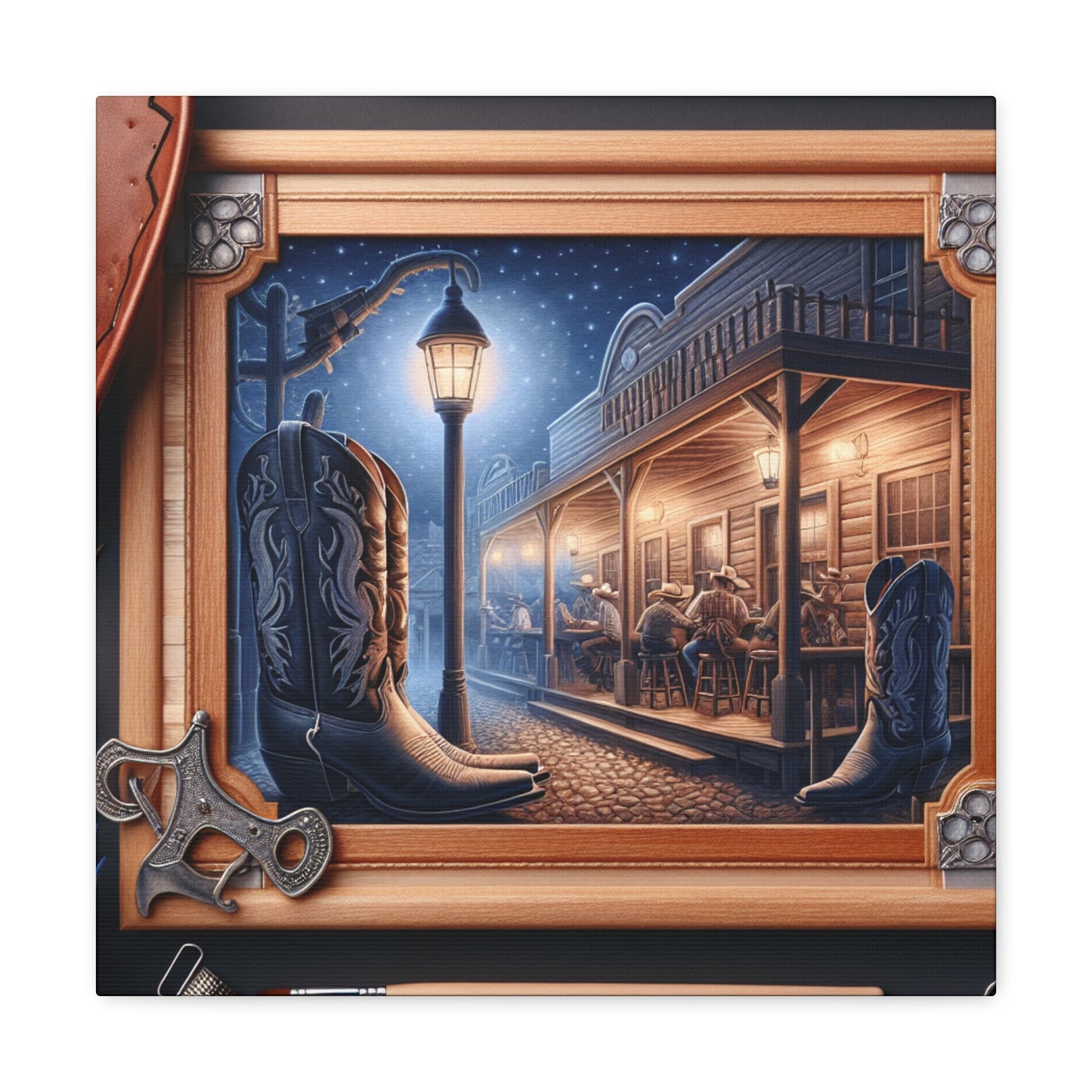 Rustic Saloon Serenade - Canvas