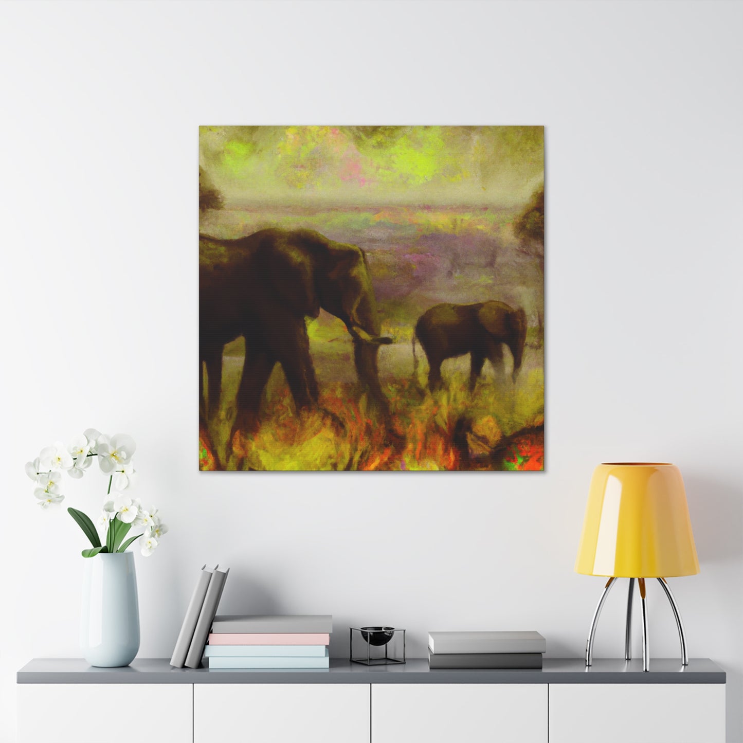 "Elephant in the Clouds" - Canvas