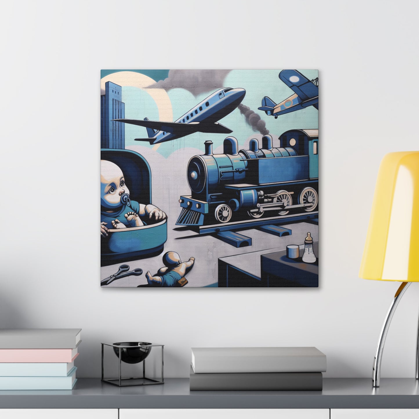 Whispering Wheels and Wings - Canvas