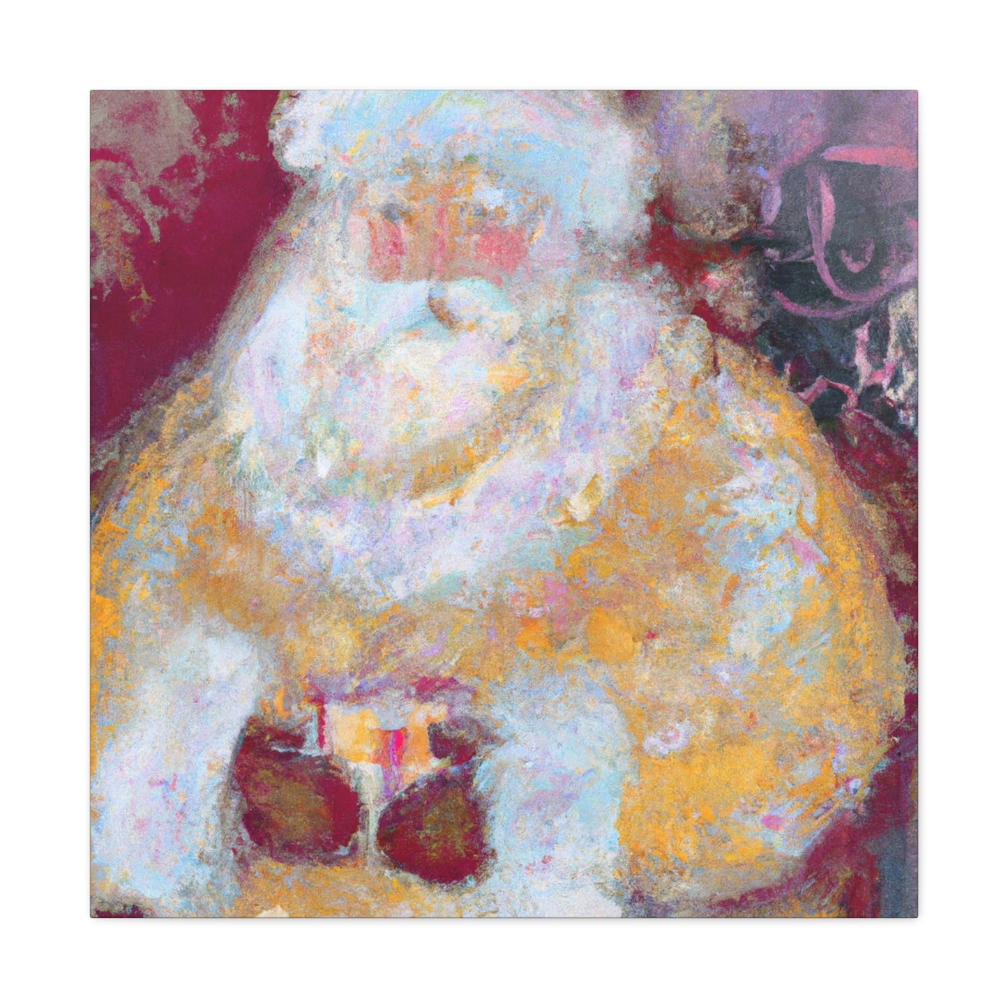 Santa in Abstracted Form - Canvas