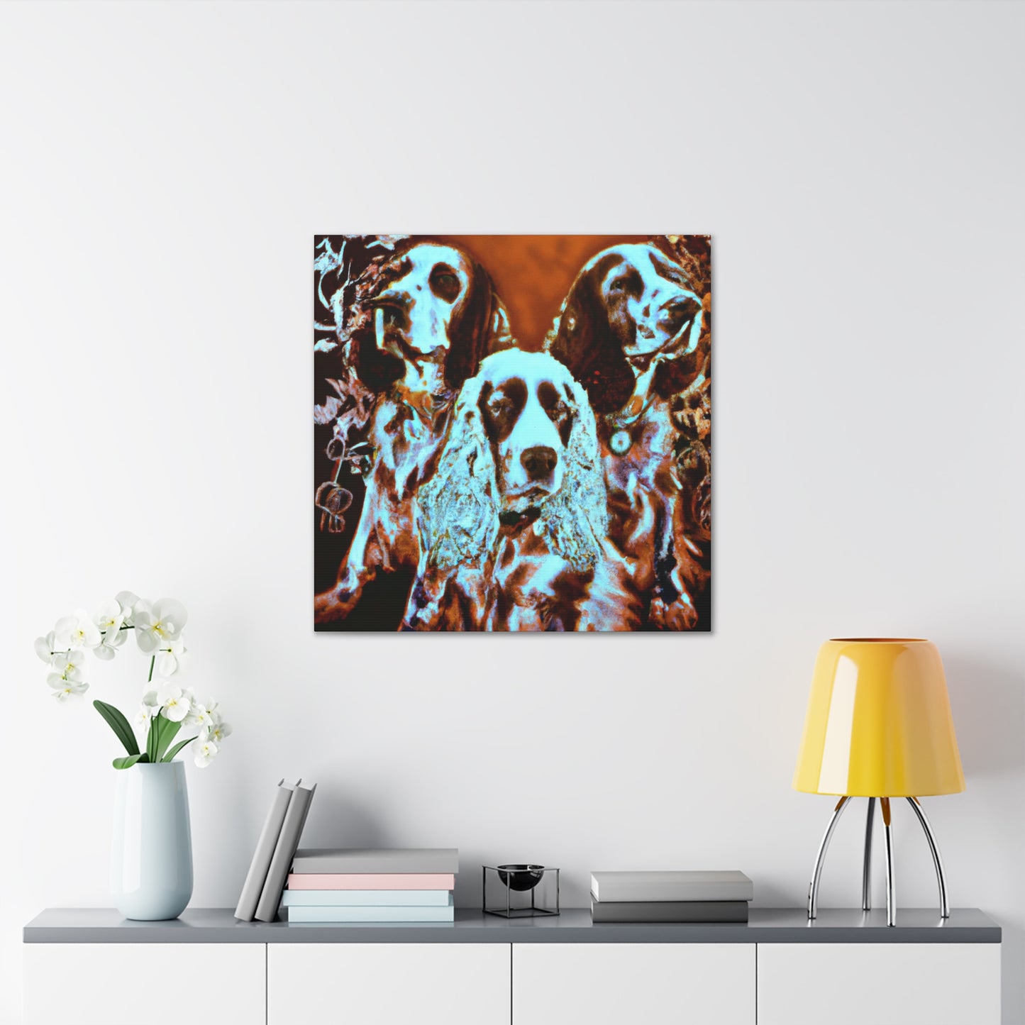 "Lively English Springer Spaniel" - Canvas