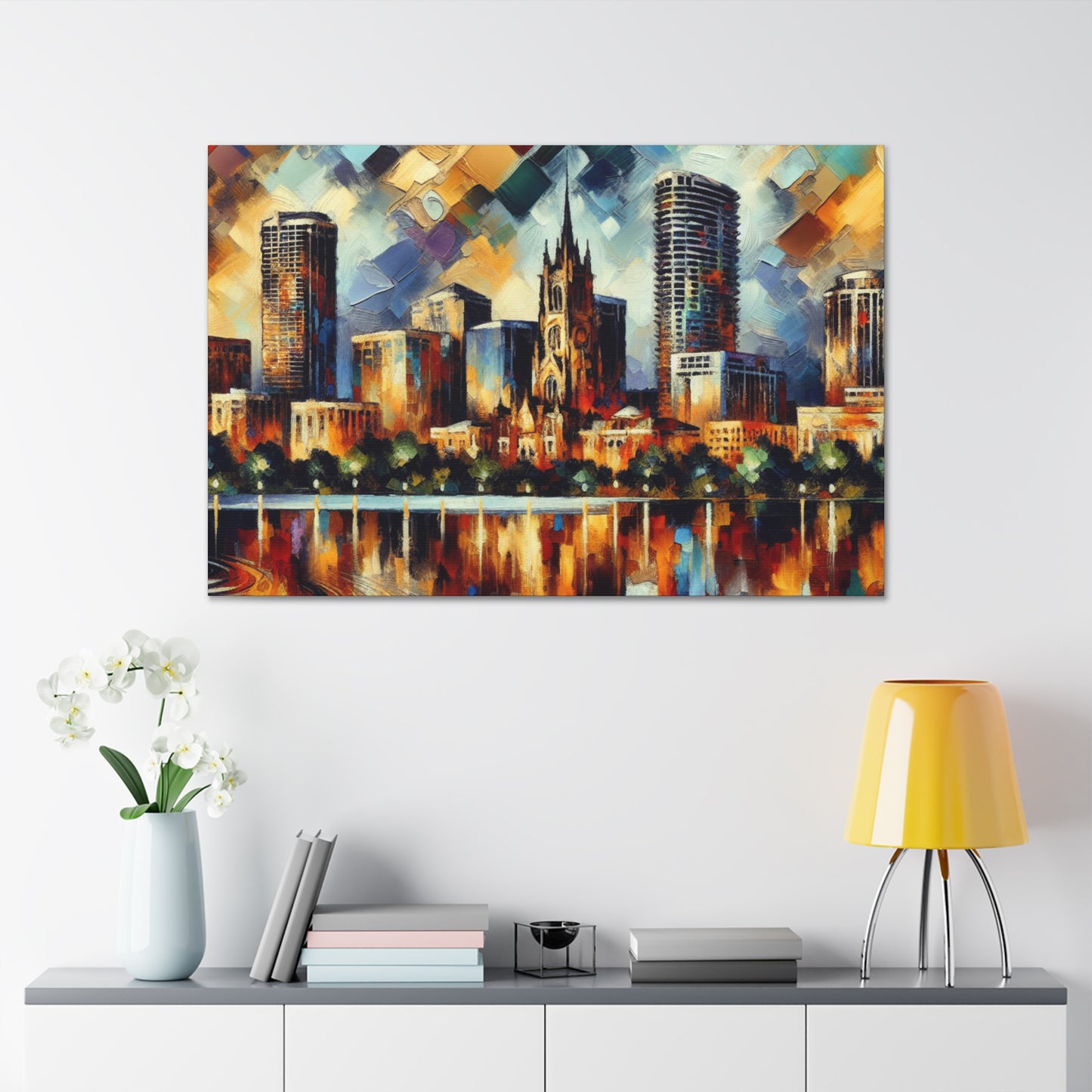 "Vibrant Visions: Orlando's Awakening" - Canvas