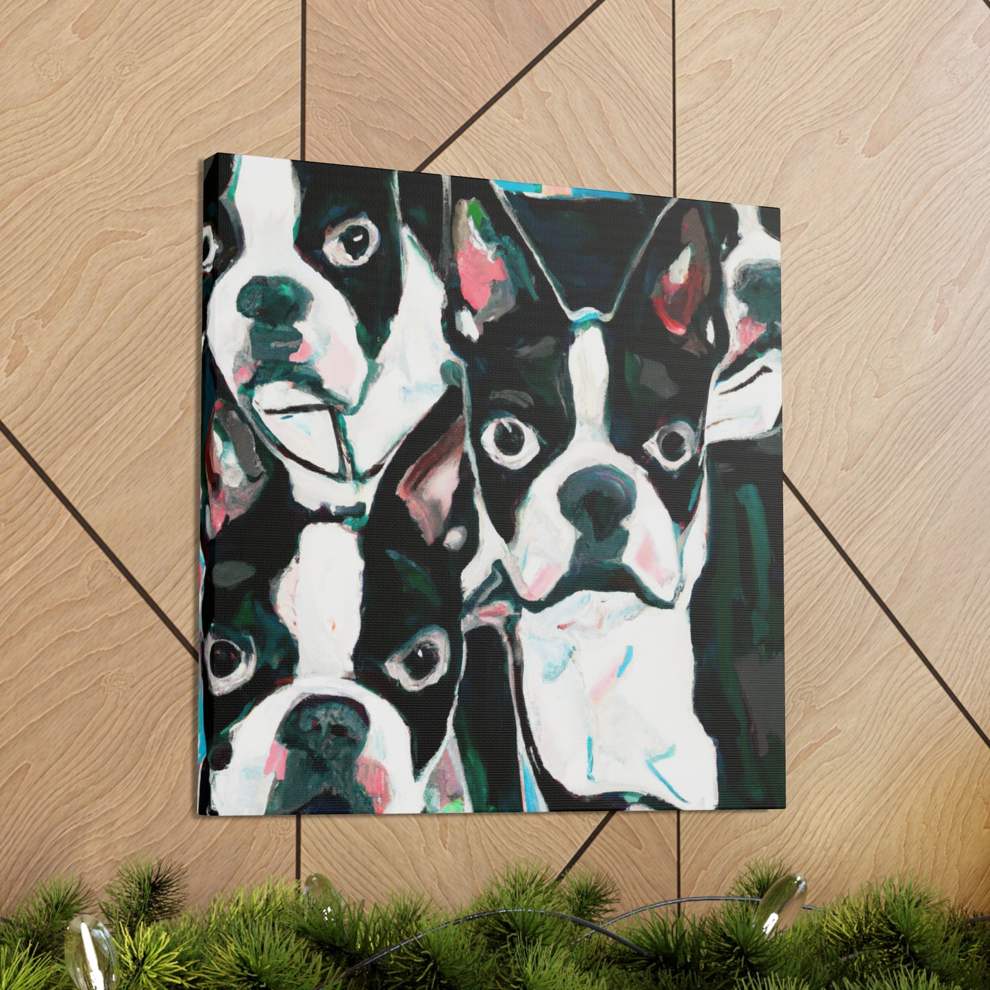 "Boston Terrier Expressionism" - Canvas