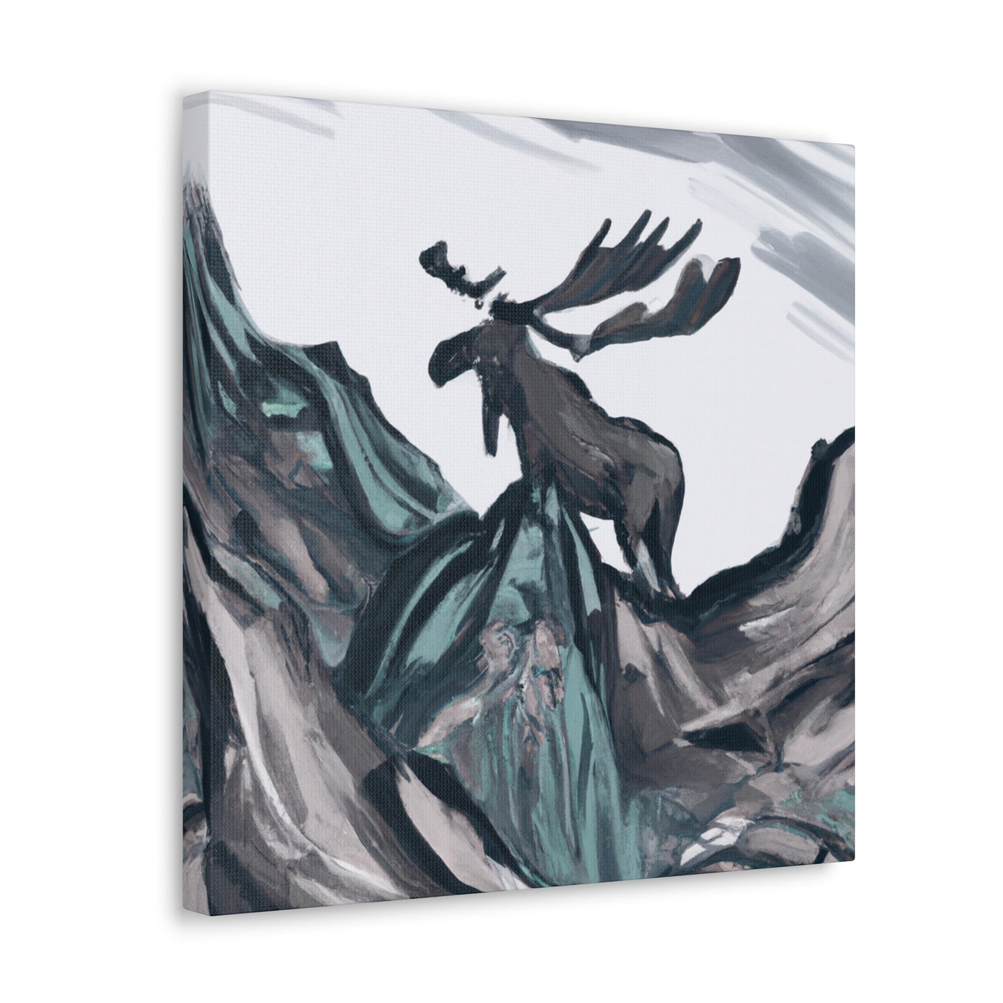 Elk in Mystic Moonlight - Canvas