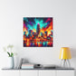 "Urban Serenade: Golden Echo" - Canvas