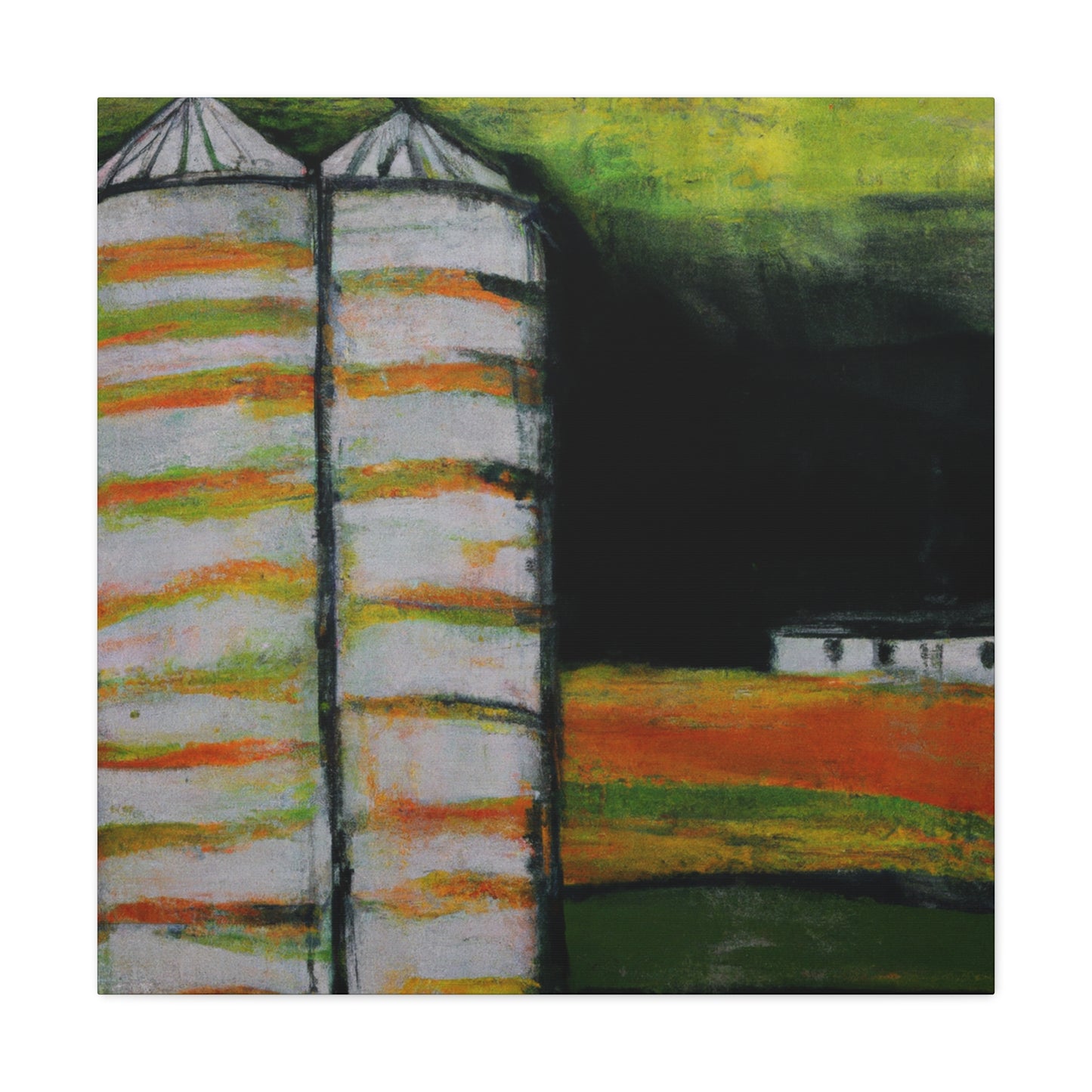 Silo in the Fields - Canvas