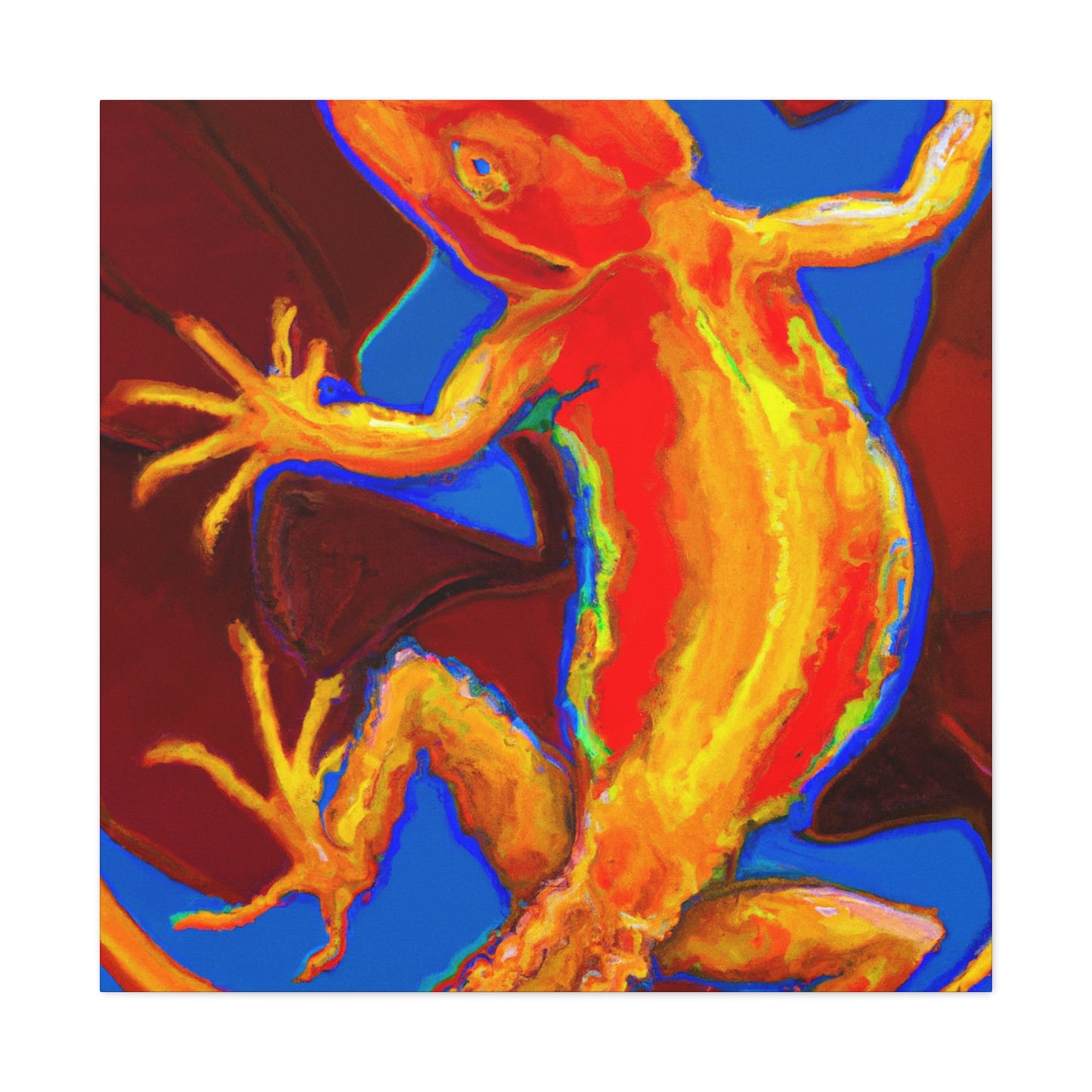 "Fanciful Frilled Lizard" - Canvas