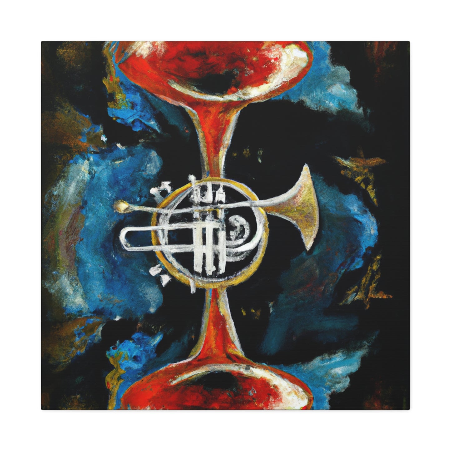 "Blowing the Trumpet Loudly" - Canvas