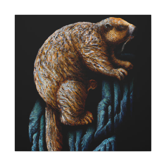 Marmot in Rococo Style - Canvas