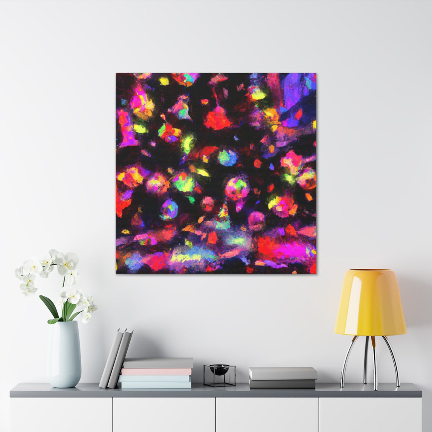 "Christmas Lights Impressionism" - Canvas