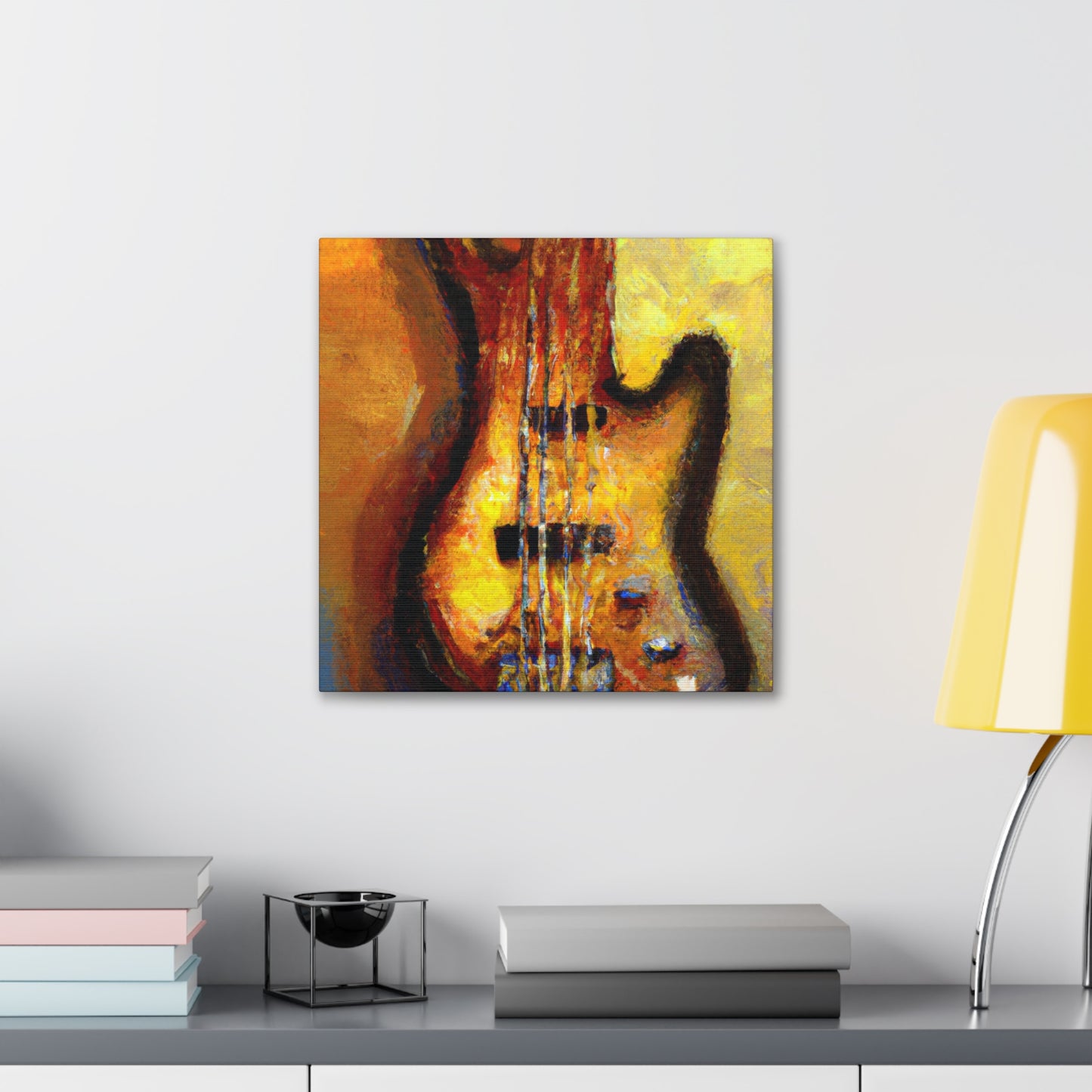 "Bass Guitar Impressionism" - Canvas