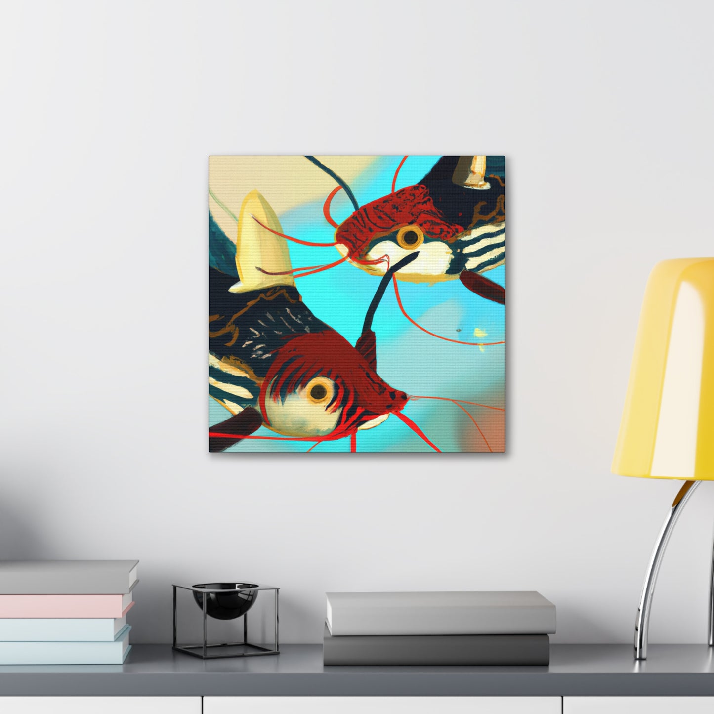 Catfish in Art Deco - Canvas