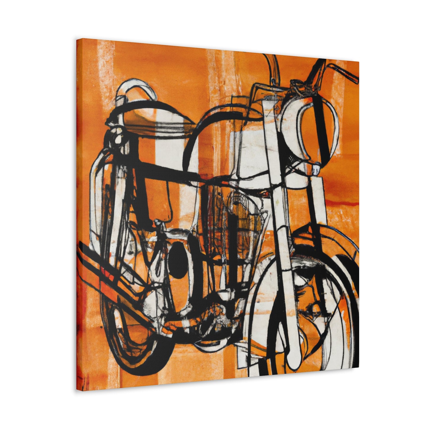 "Motorcycle Meets Art Deco" - Canvas