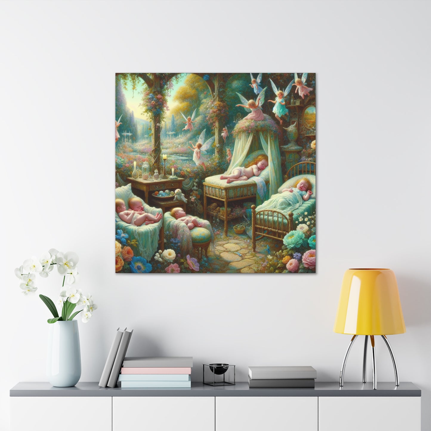 Whimsical Floral Enchantment - Canvas