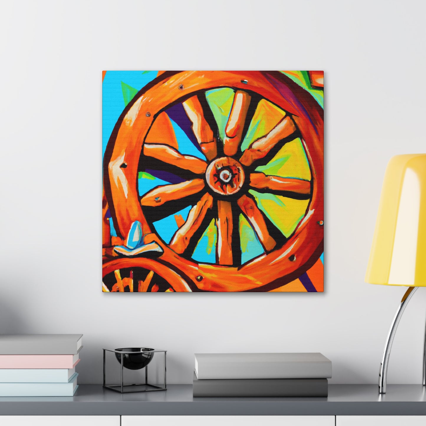 Wagon Wheel Art Deco - Canvas