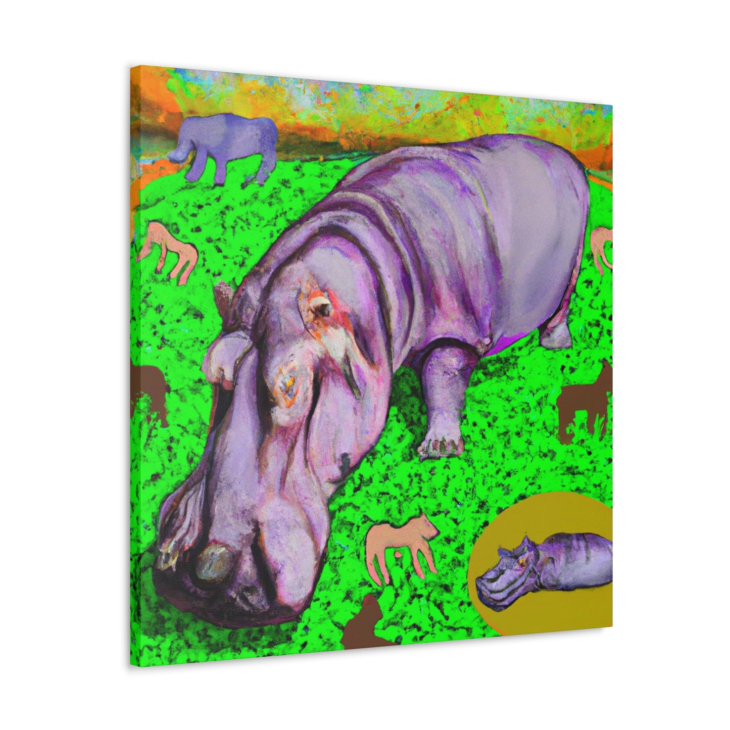 "Hippopotamus in Dreamland" - Canvas