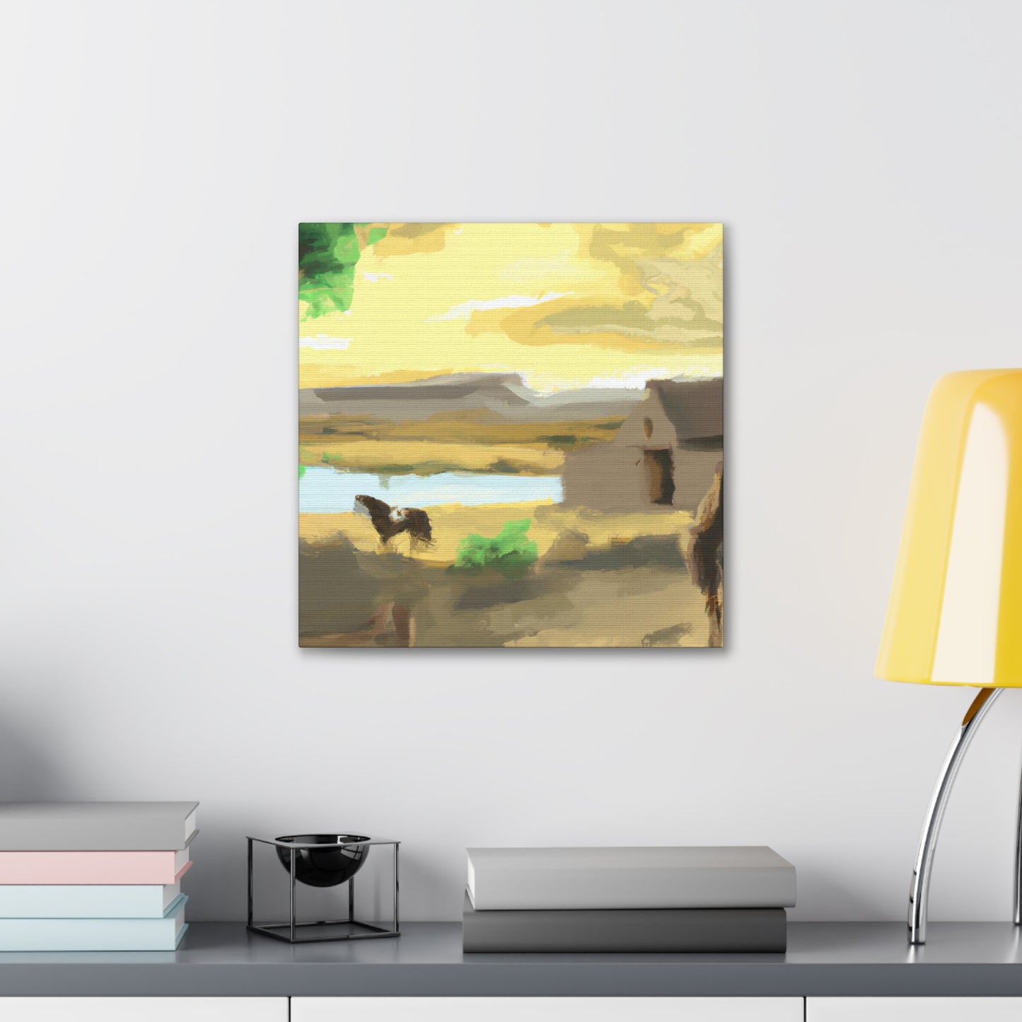 "Rugged Western Mountain Scene" - Canvas