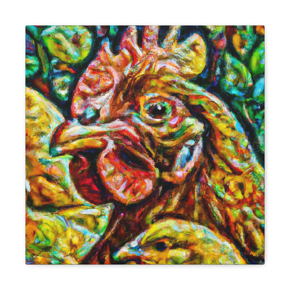 "Chickens in Impressionism" - Canvas