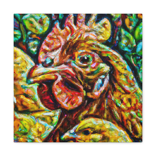 "Chickens in Impressionism" - Canvas