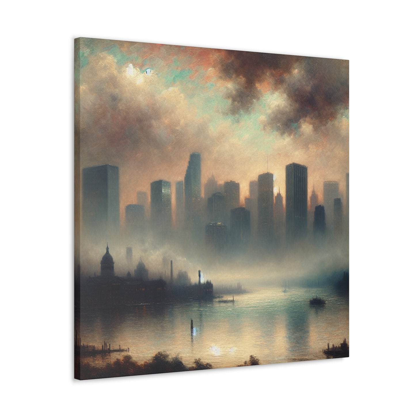 "Vibrant Coastal Tranquility" - Canvas