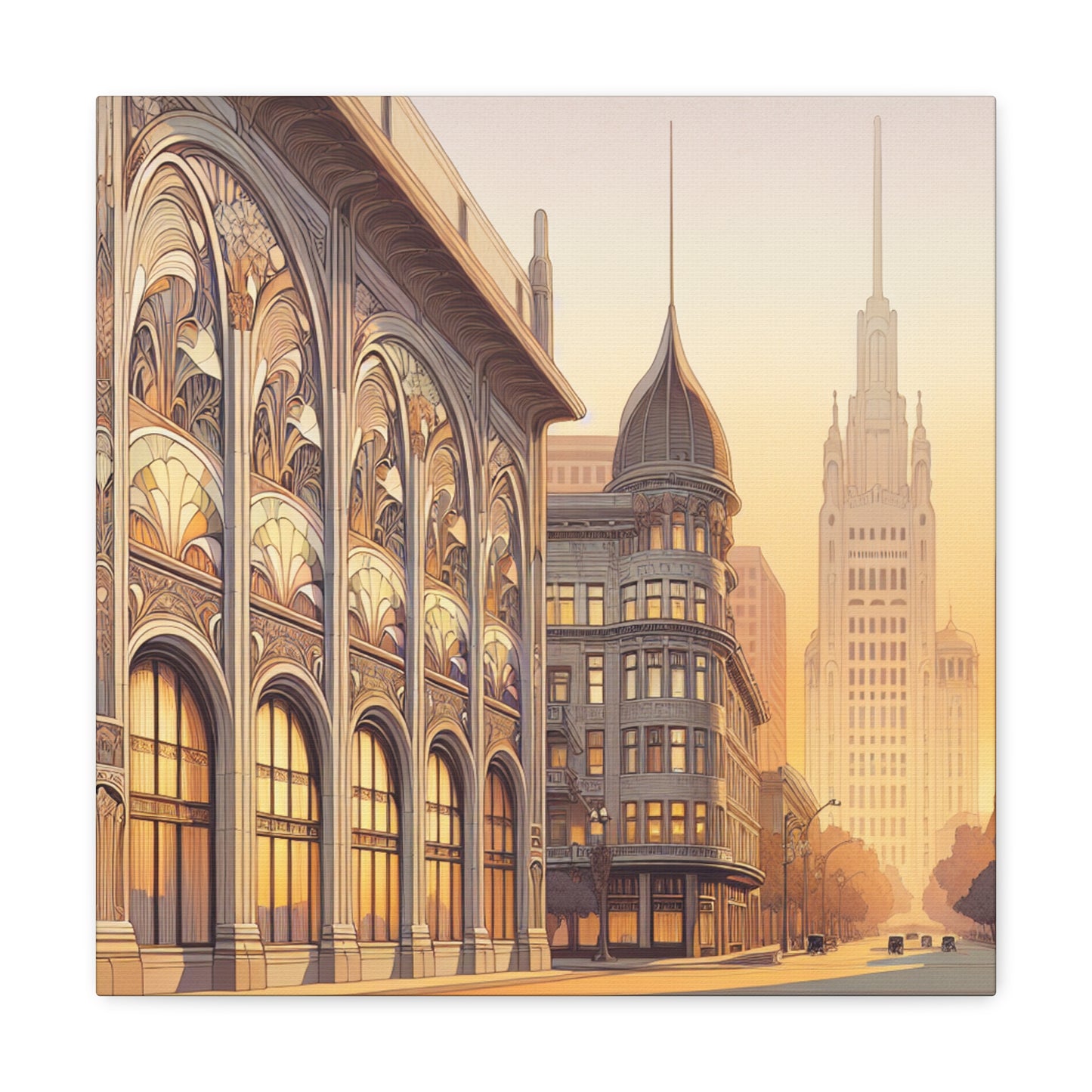 "Enchanting Golden City" - Canvas