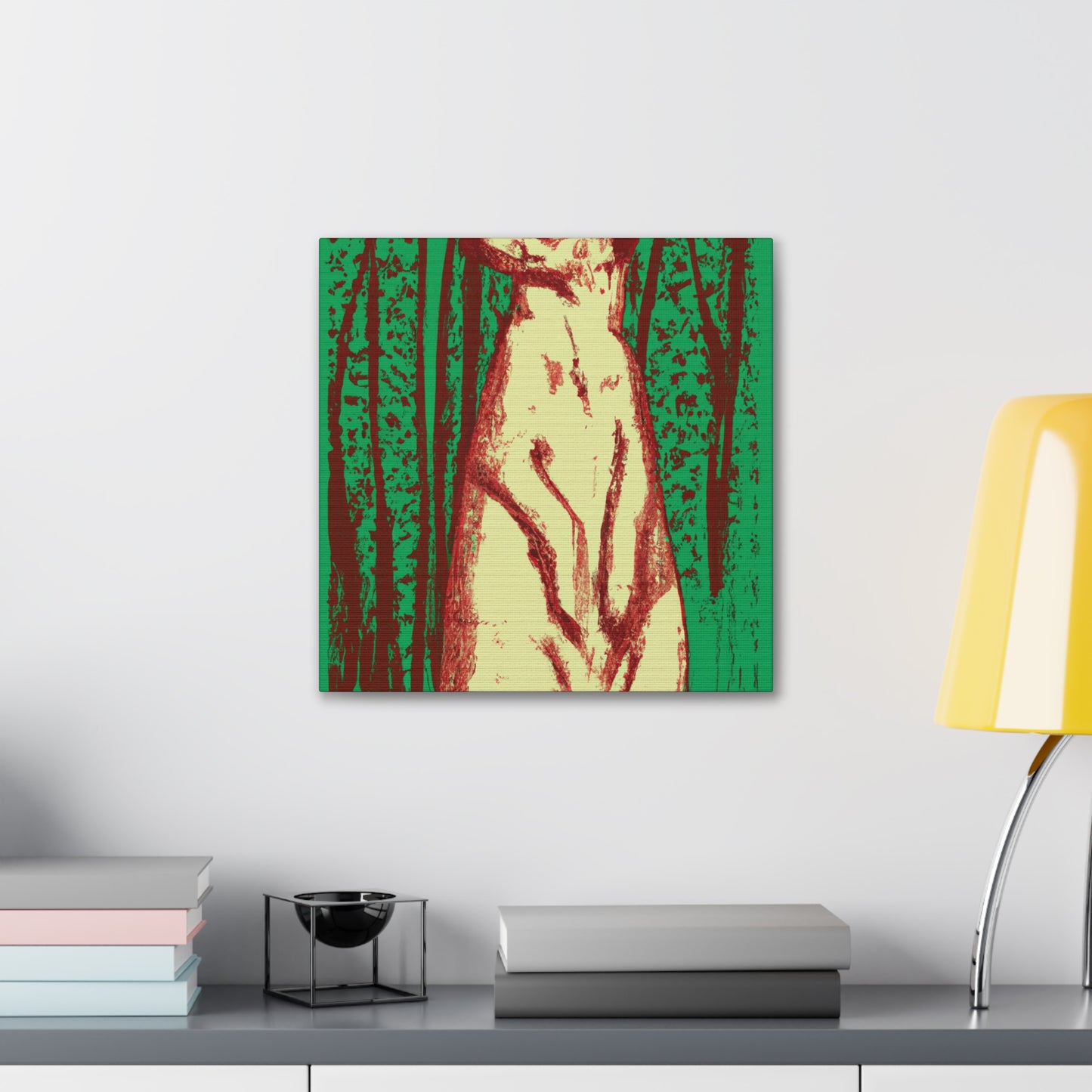 "Meerkat Wonder in Deco" - Canvas