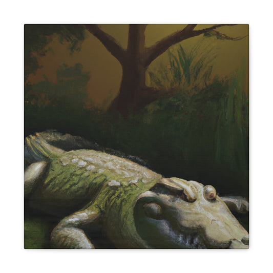 Crocodile in Hyperrealism - Canvas