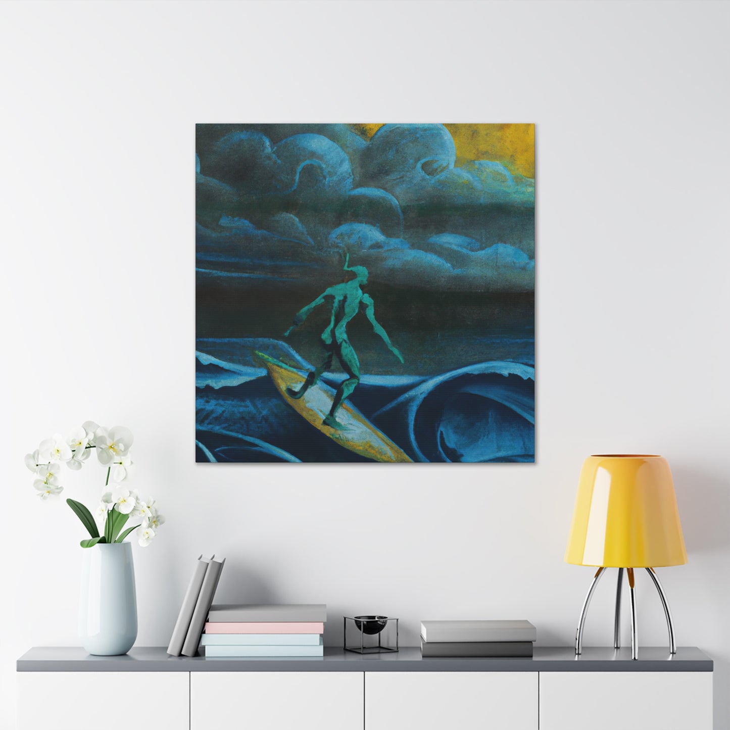 "Surfer on a Wave" - Canvas