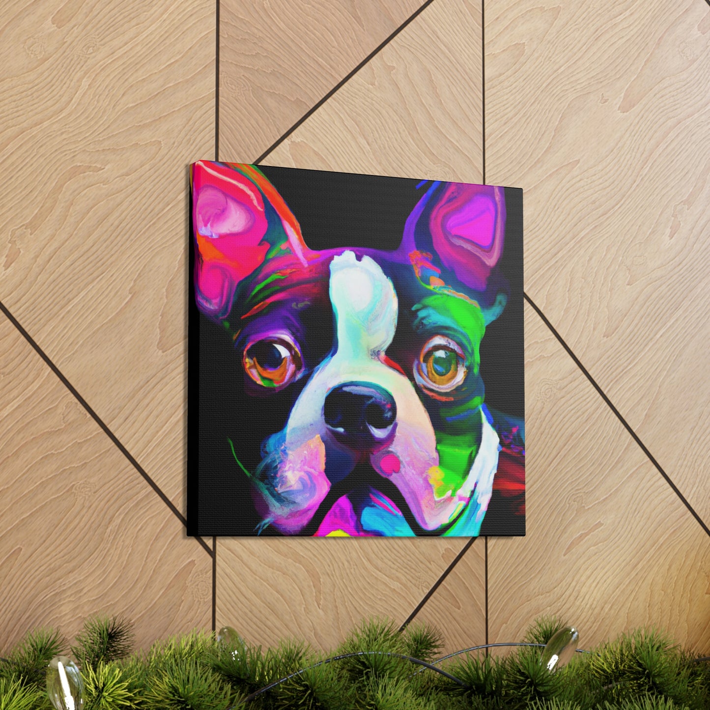 Adorable Boston Terrier - Canvas