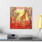 Giraffe's Surreal Dream - Canvas