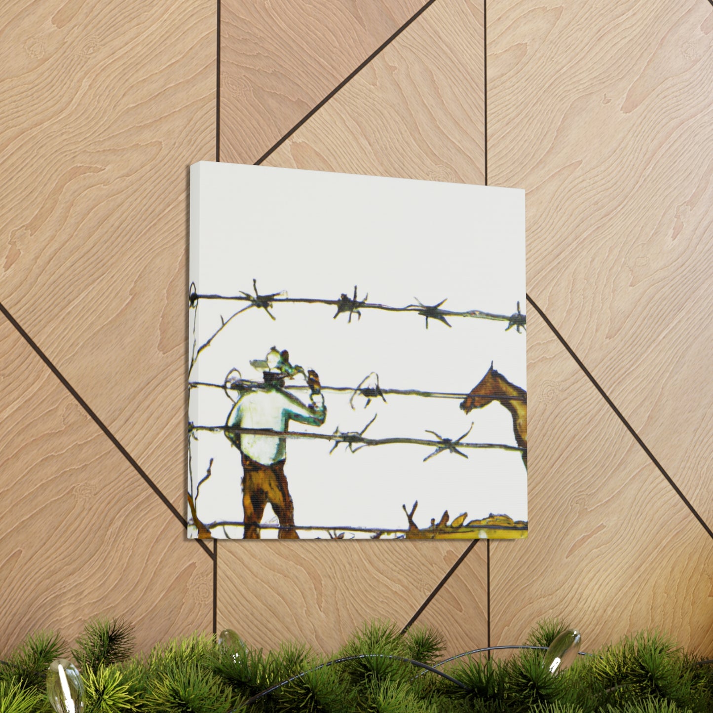 "Barbed Wire Paradox" - Canvas