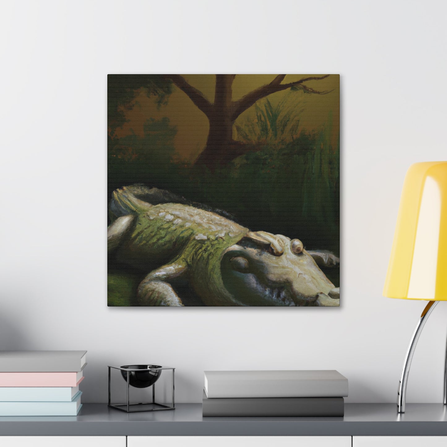 Crocodile in Hyperrealism - Canvas