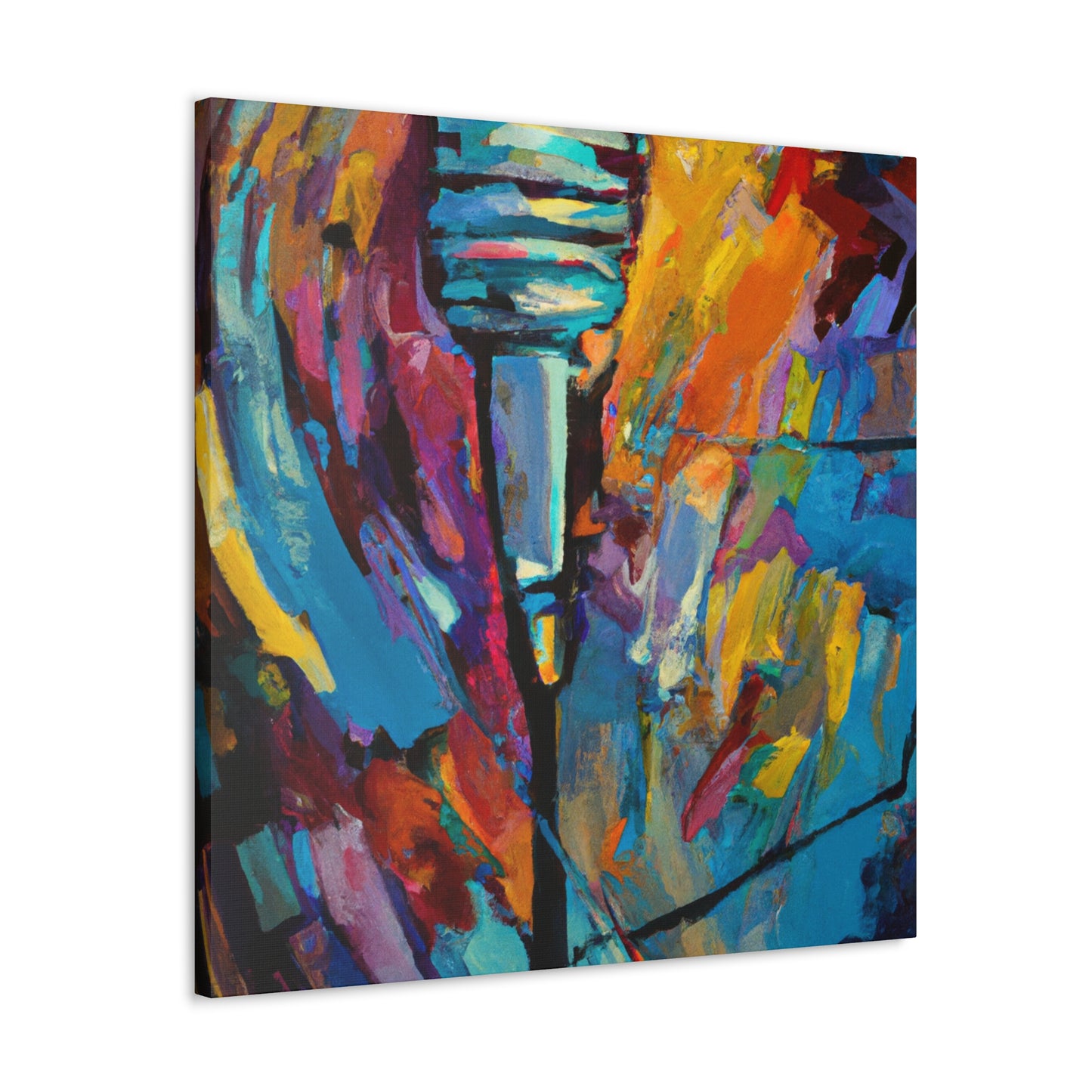 "Vocal Expressionism Microphone" - Canvas