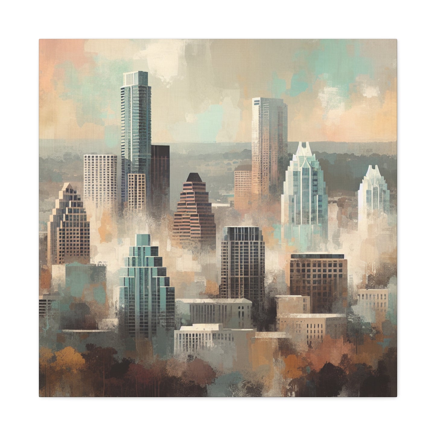 "Serene Simplicity: Austintopia Unveiled" - Canvas